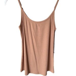 Privacy Please Brown Ribbed Tank! NWT!